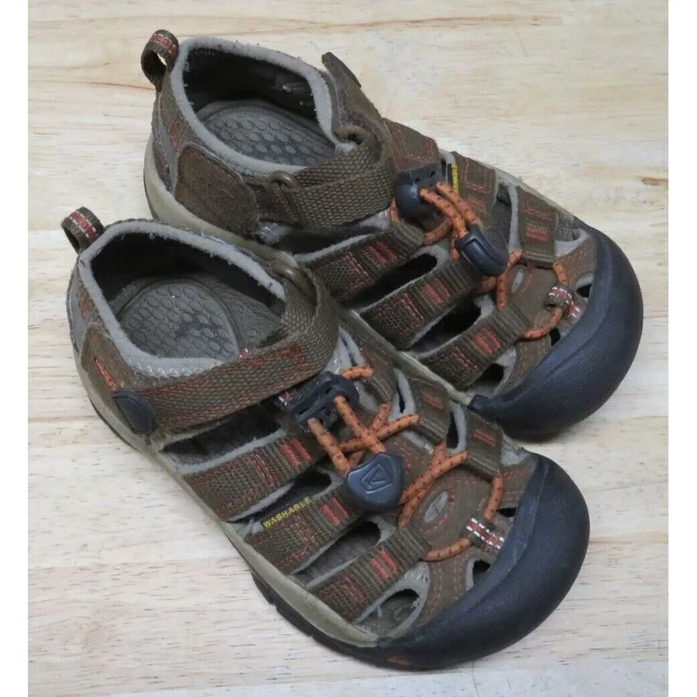 KEEN‎ Newport H2 Jr Waterproof Sandals Kids 10 Brown Beach Lake Pool Shoes